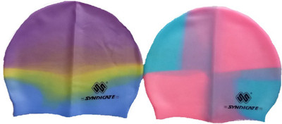 

Syndicate Sports njmjkhjknlhio Swimming Cap(Blue, Pack of 2), Pink;purple