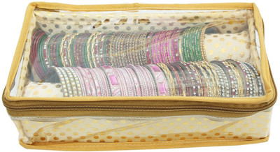 

Bagaholics 2 Rods Bangle Organizer Box Jewelry Storage Case Makeup and Jewellery Vanity Box(Gold)