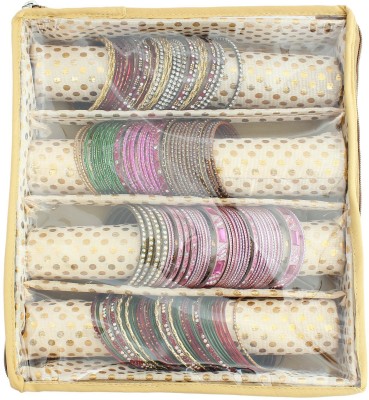 

Bagaholics 4 Rods Bangle Organizer Box Jewelry Storage Case Makeup and Jewellery Vanity Box(Gold)