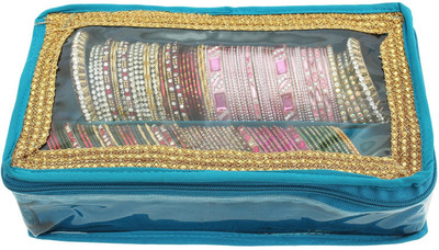 

Bagaholics 2 Rods Bangle Organizer Box Jewelry Storage Case Makeup and Jewellery Vanity Box(Blue)