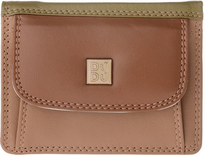 Dudu Women Casual Beige Genuine Leather Wallet(5 Card Slots), Safari