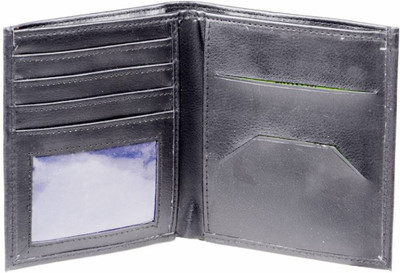 

Uni Carress Men Black Artificial Leather Wallet(5 Card Slots)