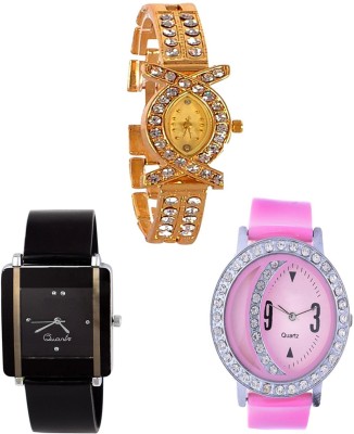 Varni fashion Black Pink Gold Color Watch  - For Women   Watches  (Varni Fashion)