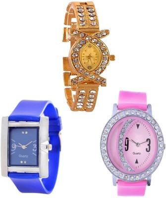 Varni fashion Blue Pink Gold Color Kawa Watch  - For Women   Watches  (Varni Fashion)