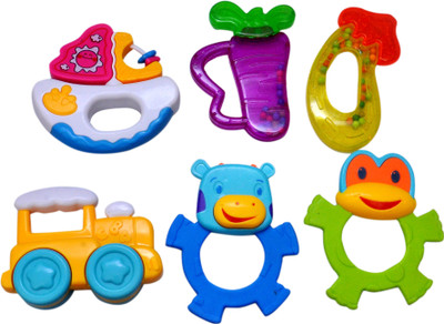 

Toyshine Cute Baby Rattles Colorful {Non-Toxic} Rattle(Multicolor)