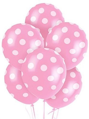 

Jamboree Printed Pink Polka Dot Pack of 30 Balloon(Pink, Pack of 30)