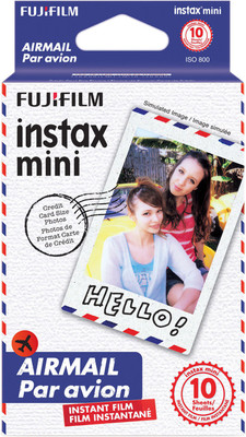 

Fujifilm Airmail Instax Mini 10 Sheet Pack Film Roll(Yes 800 ISO Pack of 10)