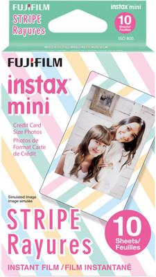 

Fujifilm Stripe Instax Mini 10 Sheet Pack Film Roll(Yes 800 ISO Pack of 10)