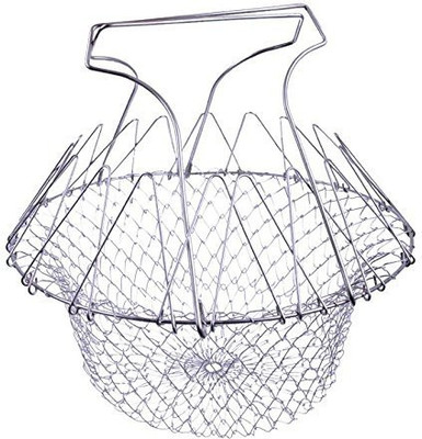 

Wonder World ™ Cooks Net - Instant Essential and Flexible Kitchen Helper Collapsible Colander(Steel Pack of 1)
