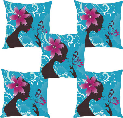 

Sleep Nature's Abstract Cushions Cover(Pack of 5, 30.63 cm*30.63 cm, Multicolor)