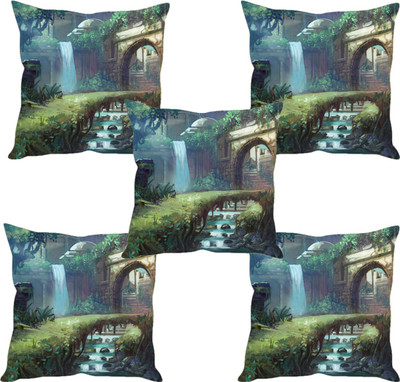 

Sleep Nature's Abstract Cushions Cover(Pack of 5, 30.63 cm*30.63 cm, Multicolor)