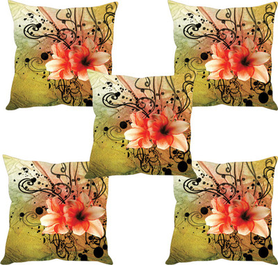 

Sleep Nature's Abstract Cushions Cover(Pack of 5, 40.63 cm*40.63 cm, Multicolor)