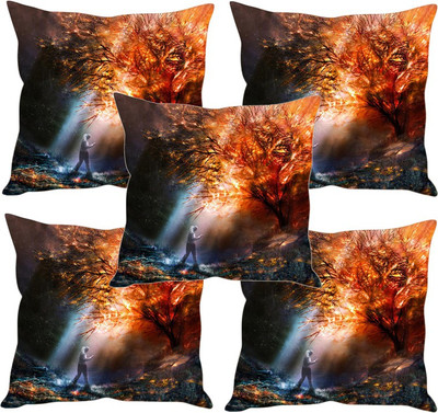 

Sleep Nature's Printed Cushions Cover(Pack of 5, 40.63 cm*40.63 cm, Multicolor)
