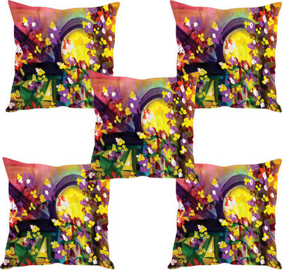 

Sleep Nature's Abstract Cushions Cover(Pack of 5, 30.63 cm*30.63 cm, Multicolor)