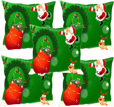 

Sleep Nature's Printed Cushions Cover(Pack of 5, 30.63 cm*30.63 cm, Multicolor)
