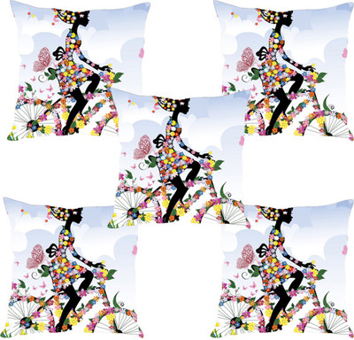 

Sleep Nature's Abstract Cushions Cover(Pack of 5, 30.63 cm*30.63 cm, Multicolor)