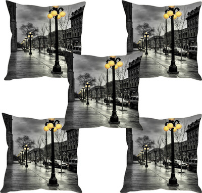 

Sleep Nature's Abstract Cushions Cover(Pack of 5, 30.63 cm*30.63 cm, Multicolor)