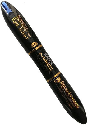 

KASCN DOUBLE EXTENSION WATERPROOF MAC 2 IN 1 EYELINER AND MASCARA FOR ALL SKIN TONE 12 ml(BLACK)