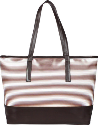 

Pretty Things Hand-held Bag(Brown, White)