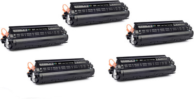 PrintStar Cartridge 88A/ CB388A Pack Of 5 Black Toner Cartridge single compatible for P1007 P1008 P1106 P1108 M1136 M1213nf M1216nfh M1218nfs Black Ink Toner