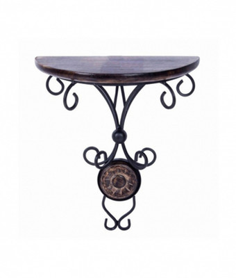 

Simran Handicrafts Iron, Wooden Wall Shelf(Number of Shelves - 1, Black)