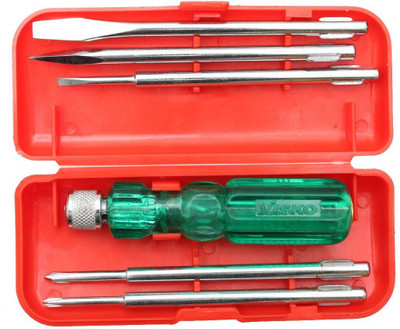 

SHAKS TRADERS Screwdriver Kit With Tester Combination Screwdriver Set(Pack of 1), Silver
