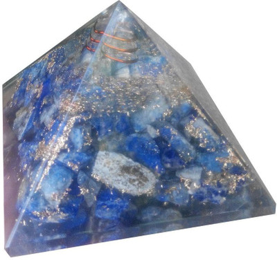 

Excel Orgonite Pyramid Natural Lapis Chips (7.5 cm x 7.5cm x 5.5cm, Blue) Decorative Showpiece - 7.5 cm(Stoneware, Blue)