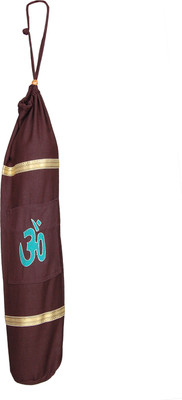 

Yokoso International Rajasthani handicraft Yoga Mat Cover Brown Om design Yoga mat cover/Bag(Brown, Drawstring Bag)