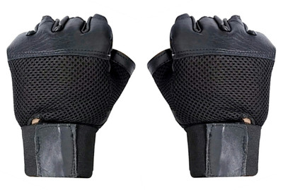 

Sports 101 Xcaliber Workout Leather Gym & Fitness Gloves (, Black