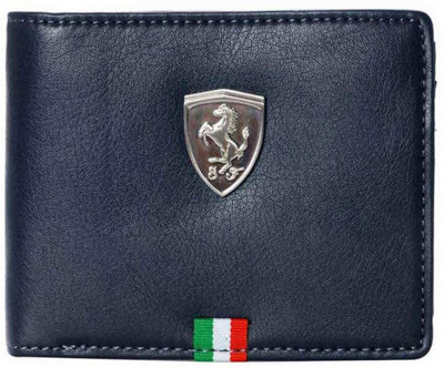 

KGN Men Blue Genuine Leather Wallet(3 Card Slots)