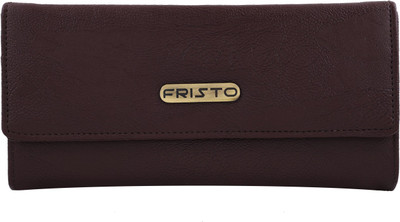 

Fristo Women Casual Maroon Artificial Leather Card Holder(4 Card Slots), Brown