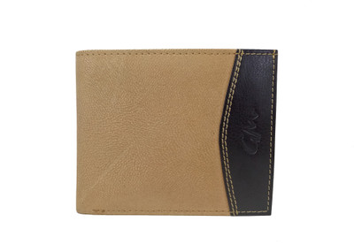 

Gentleman Boys Beige, Black Artificial Leather Wallet(7 Card Slots)
