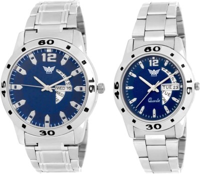 Abrexo ABX1155-BL-CK Modish Day & Date Series Watch  - For Couple   Watches  (Abrexo)