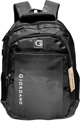 

Giordano GD1518BK 24 L Laptop Backpack(Black, White)