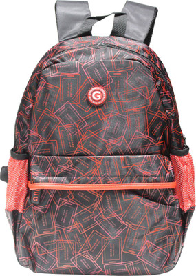 

Giordano GD2687CL-BK 24 L Laptop Backpack(Black, Red)