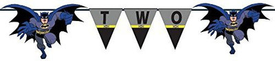 

PARTY PROPZ BATMAN BIRTHDAY DECORATION/AGE BUNTING TWO / BATMAN PARTY SUPPLIES Banner(5 ft, Pack of 1)