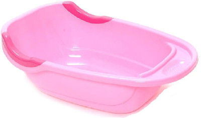 

Taaza Garam kids non Delux anti slip baby bather Tub with drain hole and attached Soap Dish-Pink(Pink)