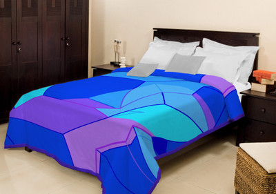 

Bombay Dyeing Geometric  Mink Blanket(Microfiber, Blue