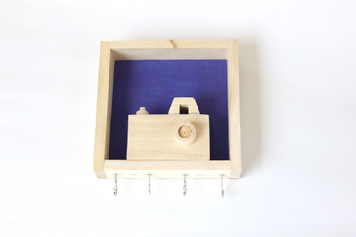 

ivei wood and Khadi combination camera key holder Wool Tealight Holder(Blue, Pack of 1)