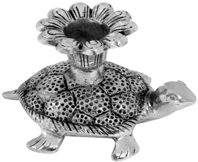 

Rci Handicrafts Tortoise candle stand Aluminium Candle Holder(Silver, Pack of 1)