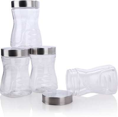 

Steelo 4 Pieces PET - Sobo - 800 ml Plastic Food Storage(Pack of 4, Clear)