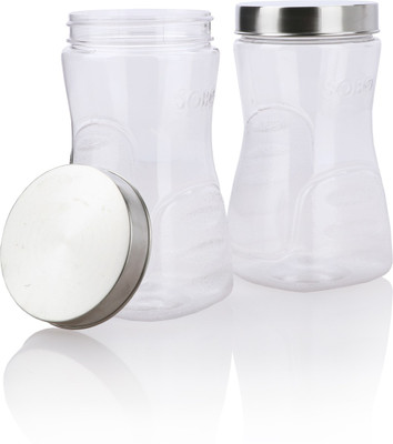 

Steelo 2 Pieces PET - Sobo - 1000 ml Plastic Food Storage(Pack of 2, Clear)