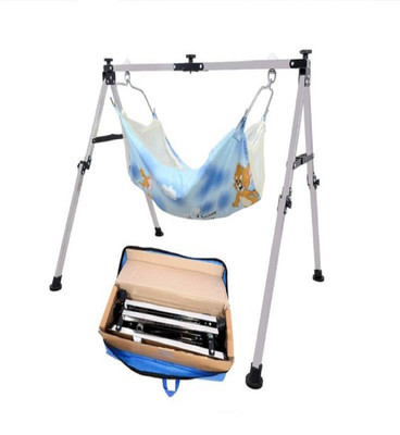 

westturn NRI -Fully Folding Stainless Steel Ghodiyu (Baby Cradle)(Silver)