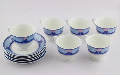 

Swagger Fine bone china cup and saucer Bone China(Multicolor, Pack of 12)
