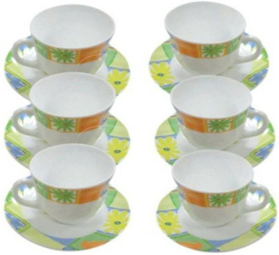 

Megalite tea cup plate set Ceramic(Multicolor)