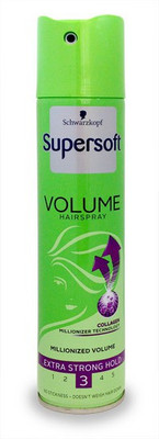 

Schwarzkopf Imported (Made in Germany)Supersoft Volume Spray Extra Strong Hold (3) Spray(250 ml)