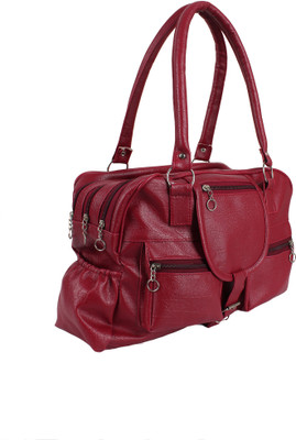 

Pink Flower Hand-held Bag(Red)