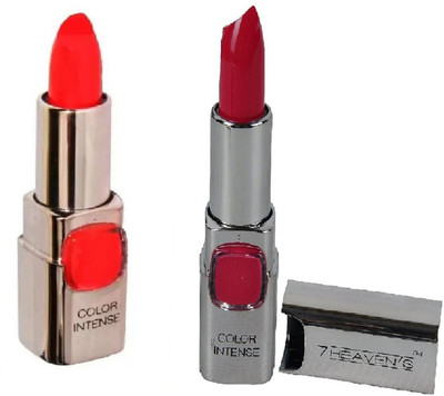 AV 7 Heven Intence Lipstick Orange Red 602, Megenta 410(Orange Red, Megenta)