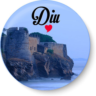 

PEACOCKRIDE Love Diu Magnet Fridge Magnet Pack of 1(Multicolor)