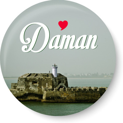

PEACOCKRIDE Love Daman Magnet Fridge Magnet Pack of 1(Multicolor)